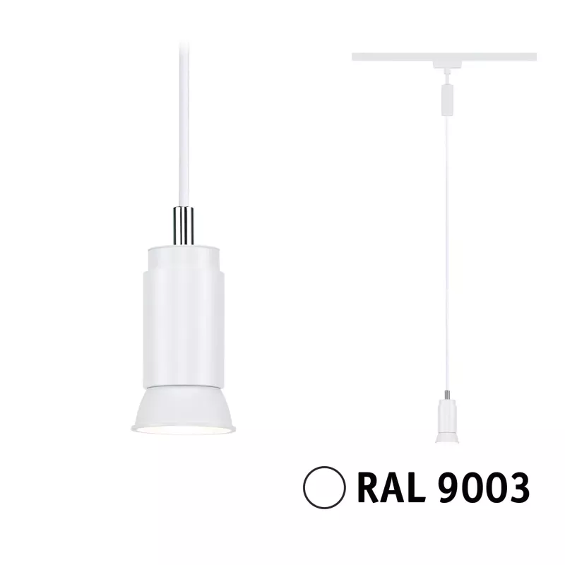 URail Suspension Runa GU10 max. 10W gradable 230V Blanc signal