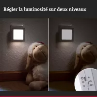 ,Veilleuse Esby avec capteur crépusculaire carré 3000K 0,,7lm, - système d'accrochage et décoration - détail 7
