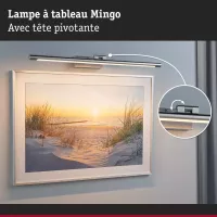 Mingo LED Bilderleuchte 3000K 810lm 230V 11W Gebürstetes Aluminium - système d'accrochage et décoration - détail 3