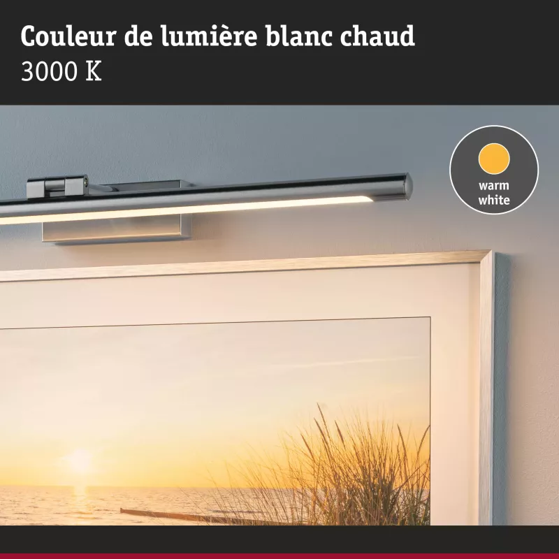 Éclairage de tableau LED Mingo 3000K 810lm 230V 11W Alu brossé PAULMANN 10 - Cimaise Tableau 