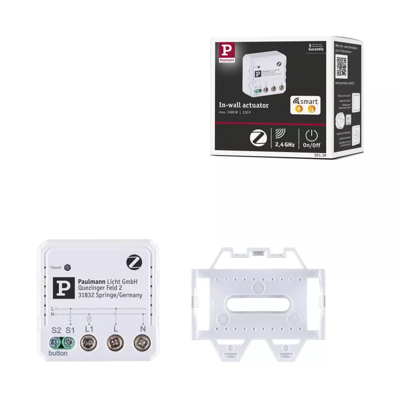 Smart-Home-Zigbee-3.0-Ein/Aus-Einbauschalter, Weiß
