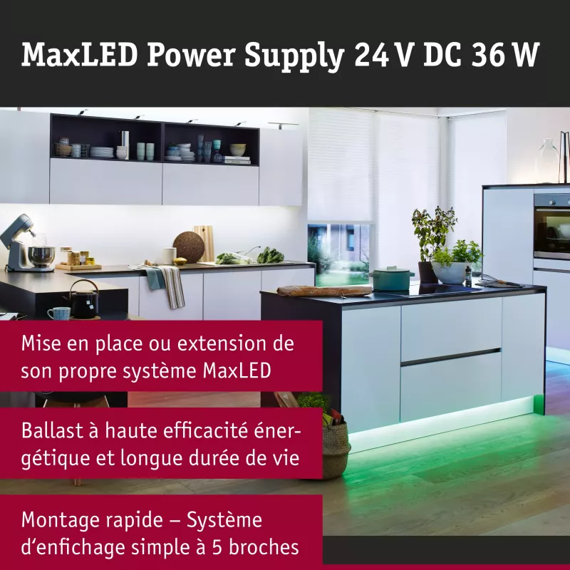 Fuente de alimentación universal 230/24V 36VA negra