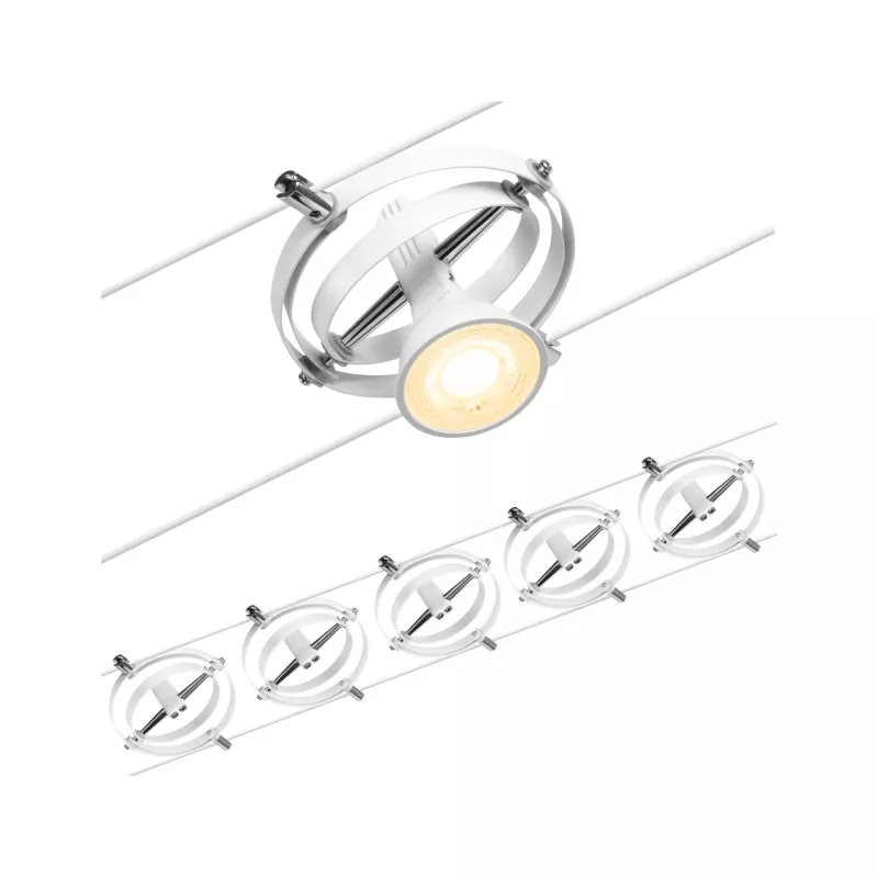 CorDuo Système sur câbles Cardan Kit de base GU5,3 max. 5x10W 230/12V