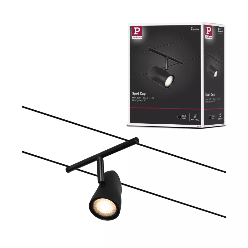 Sistema de cable CorDuo, casquillo individual GU5.3, máx. 10 W, 12 V
