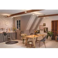 CorDuo Système sur câbles LED DiscLED Kit de base 5x200lm 5x4,5W 3000K 230/12V Chrome mat, Chrome - système d'accrochage et décoration - détail 7