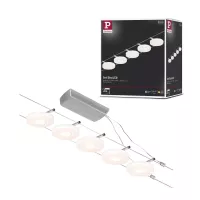 Kit base de sistema de cable LED CorDuo DiscLED 5x200lm 5x4.5W 3000K 230/12V Cromo mate, Cromo - système d'accrochage et décoration - détail 8