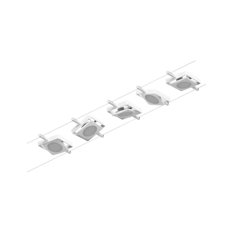 CorDuo Système sur câbles LED MacLED Kit de base 5x250lm 5x4,5W 3000K 230/12V