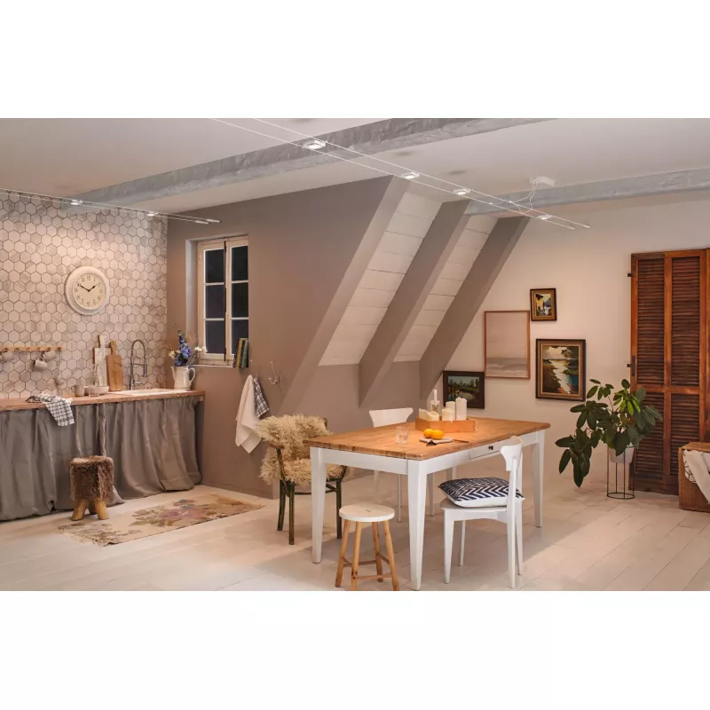 CorDuo Système sur câbles LED MacLED Kit de base 5x250lm 5x4,5W 3000K 230/12V