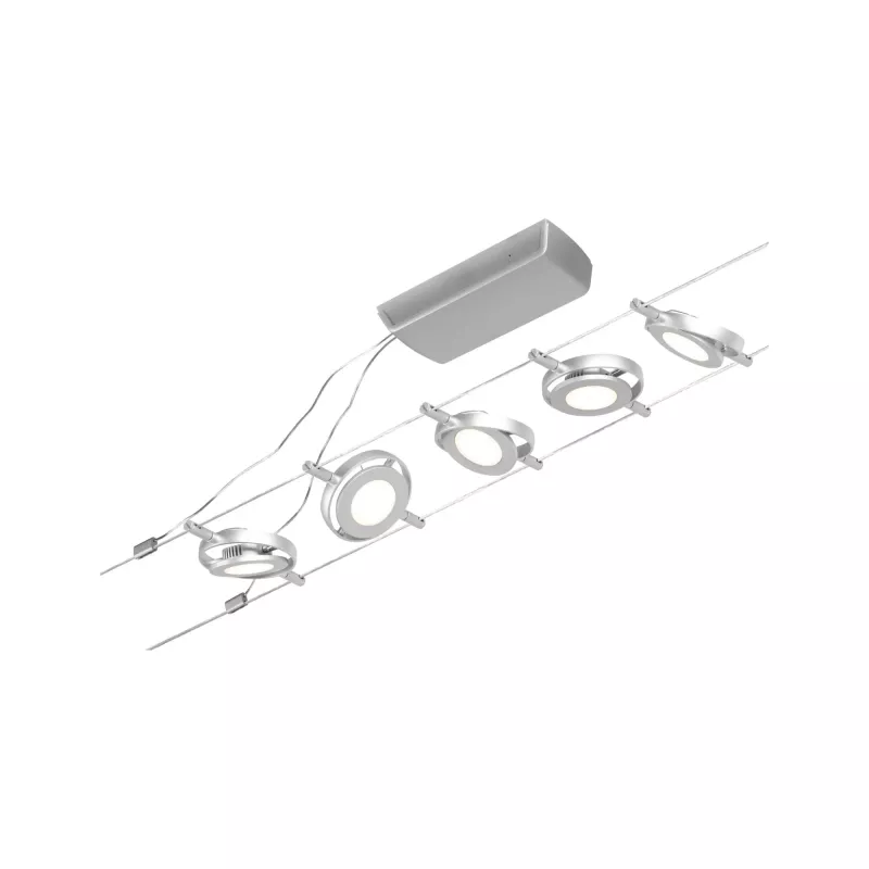 Kit base para sistema de cable LED CorDuo RoundMac 5x200lm 5x4,5W 3000K 230/12V