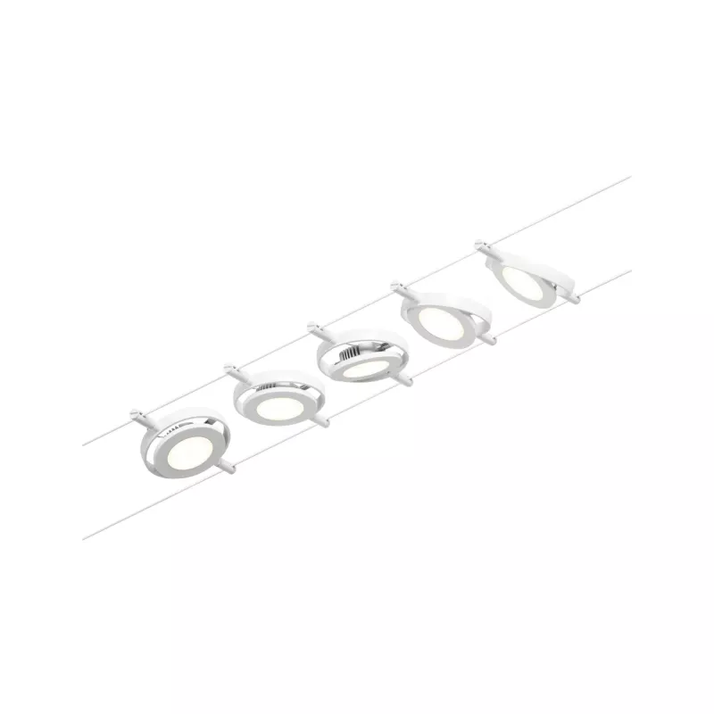 Kit base para sistema de cable LED CorDuo RoundMac 5x200lm 5x4,5W 3000K 230/12V