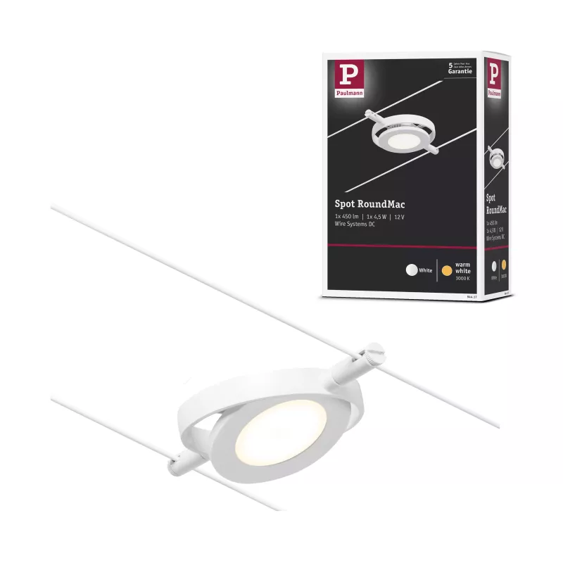 CorDuo LED Kabelsystem RoundMac Einzelspot 200 lm 4,5 W 3000 K 12 V