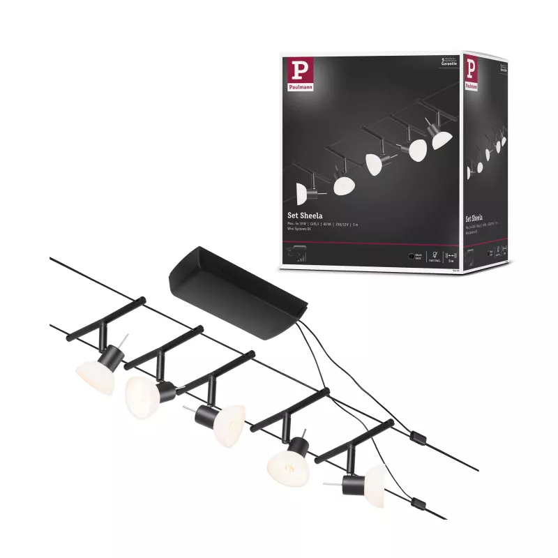CorDuo Système sur câbles Sheela Kit de base GU5,3 max. 5x10W 230/12V