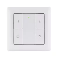 Interrupteur mural Smart Home Zigbee 3.0 On/Off/Dimm Blanc - système d'accrochage et décoration - détail 1