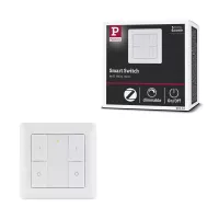 Interrupteur mural Smart Home Zigbee 3.0 On/Off/Dimm Blanc - système d'accrochage et décoration - détail 8