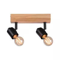 LED Spotlight Arvid E27 230V max. 2x20W gradable Noir - système d'accrochage et décoration - détail 2