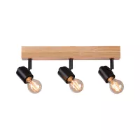 LED Strahler Arvid E27, max. 230 V, 3 x 20 W, dimmbar, Schwarz - système d'accrochage et décoration - détail 3
