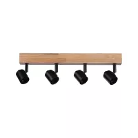 Foco LED Arvid E27 230V máx. 4x20W regulable Negro - système d'accrochage et décoration - détail 1