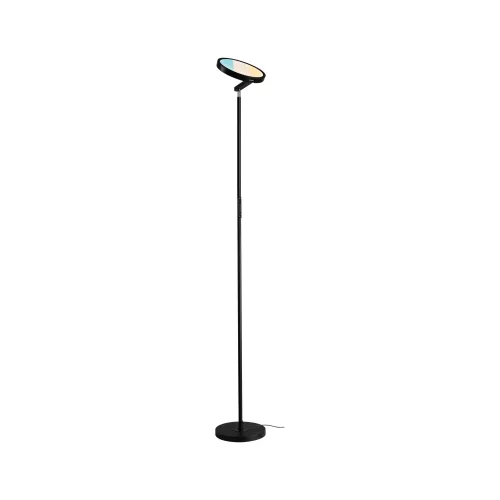 Lámpara de pie LED blanca regulable Caneta, 1750 mm, 1300 lm, 20 W, color negro.
