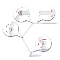 LED Schreibtischlampe mit 3-stufiger Dimmfunktion, FlexBar-Schalter, weißem Schalter, 700 lm - système d'accrochage et décoration - détail 6