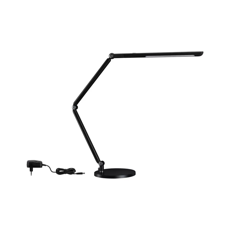 Lámpara de escritorio LED con regulador de intensidad de 3 niveles, interruptor FlexBar blanco, 700 lm.