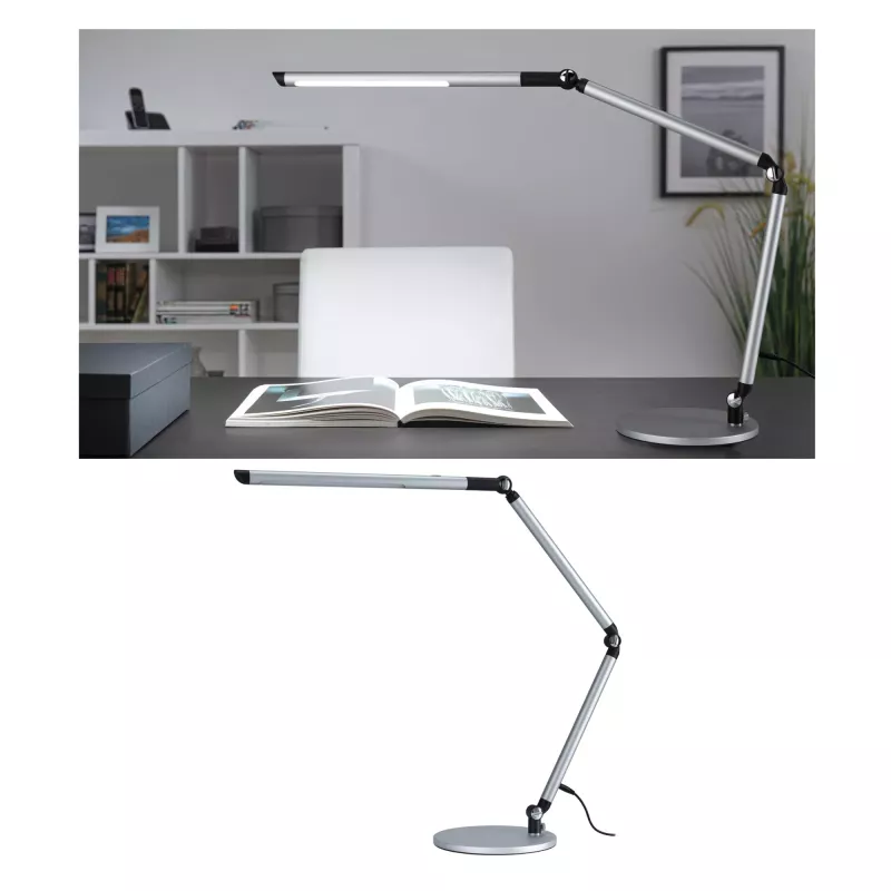 LED Schreibtischlampe mit 3-stufiger Dimmfunktion, FlexBar-Schalter, weißem Schalter, 700 lm