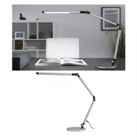 Lámpara de escritorio LED con regulador de intensidad de 3 niveles, interruptor FlexBar blanco, 700 lm. - système d'accrochage et décoration - détail 32