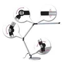 Lámpara de escritorio LED con regulador de intensidad de 3 niveles, interruptor FlexBar blanco, 700 lm. - système d'accrochage et décoration - détail 33
