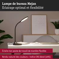 Mejan LED desk lamp 4000K 1200lm - système d'accrochage et décoration - détail 10