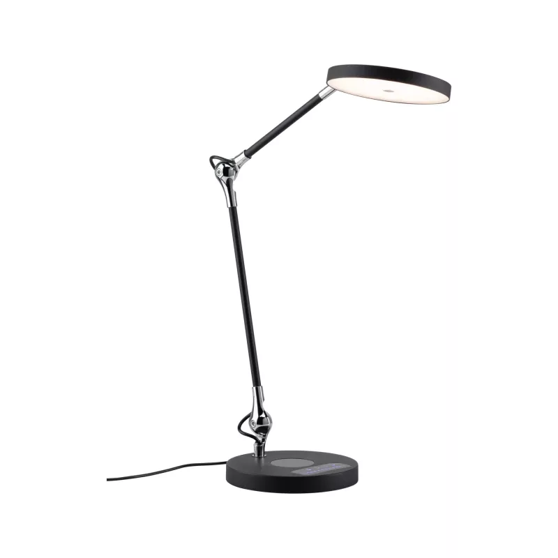 Lámpara de escritorio LED Numis QI blanca con interruptor, 1000 lm