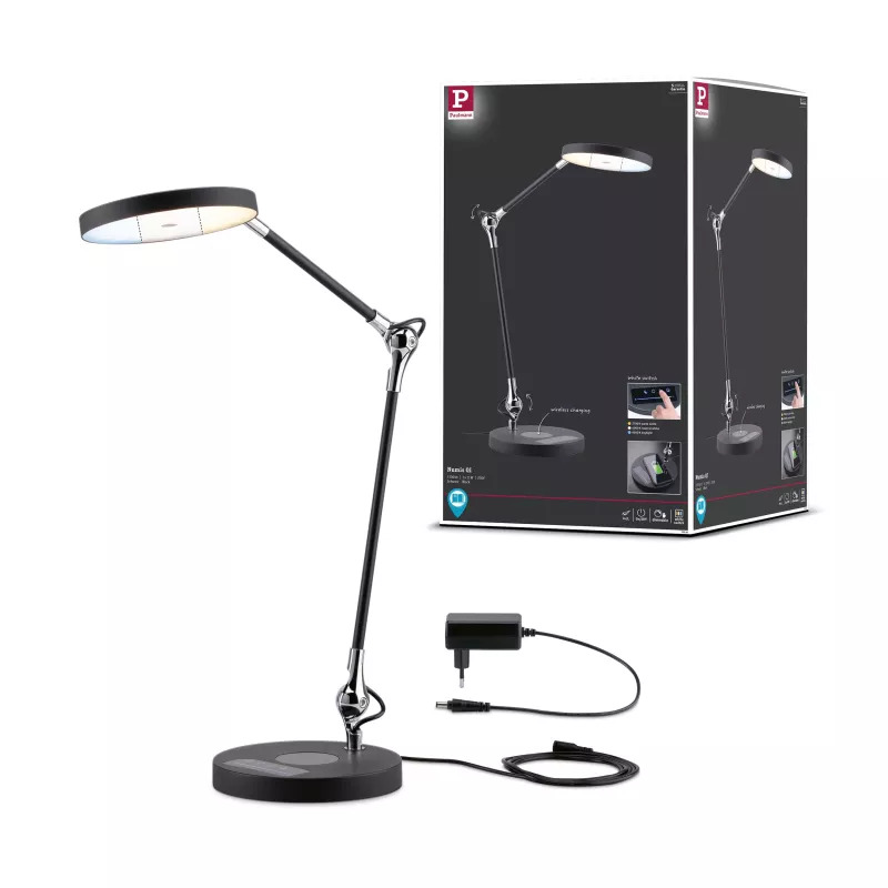 Numis QI White Switch LED Schreibtischlampe 1000lm