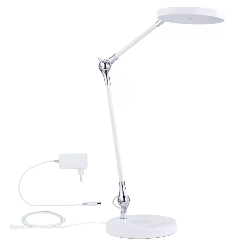 Lámpara de escritorio LED Numis blanca con interruptor, 1000 lm