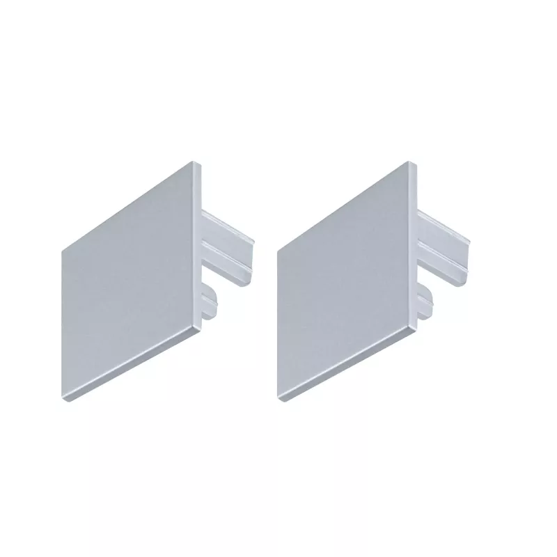 Linion Accessoires Extrémités Kit de 2 Chrome mat Matière plastique - système d'accrochage et décoration
