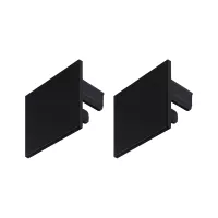 Linion Zubehör Endkappen-Set, 2er-Pack, mattschwarzes Kunststoffmaterial - système d'accrochage et décoration - détail 1