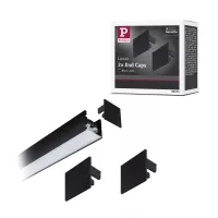 Linion Accessories End Caps Kit of 2 Matte Black Plastic Material - système d'accrochage et décoration - détail 3