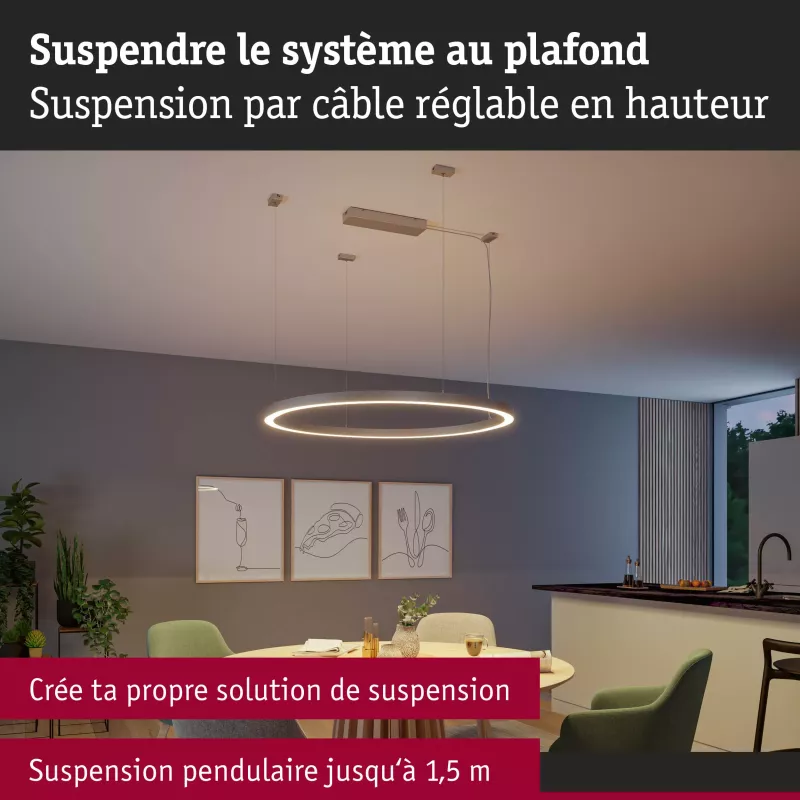 Linion Accessoires Suspension par câble Chrome mat 40x1500mm