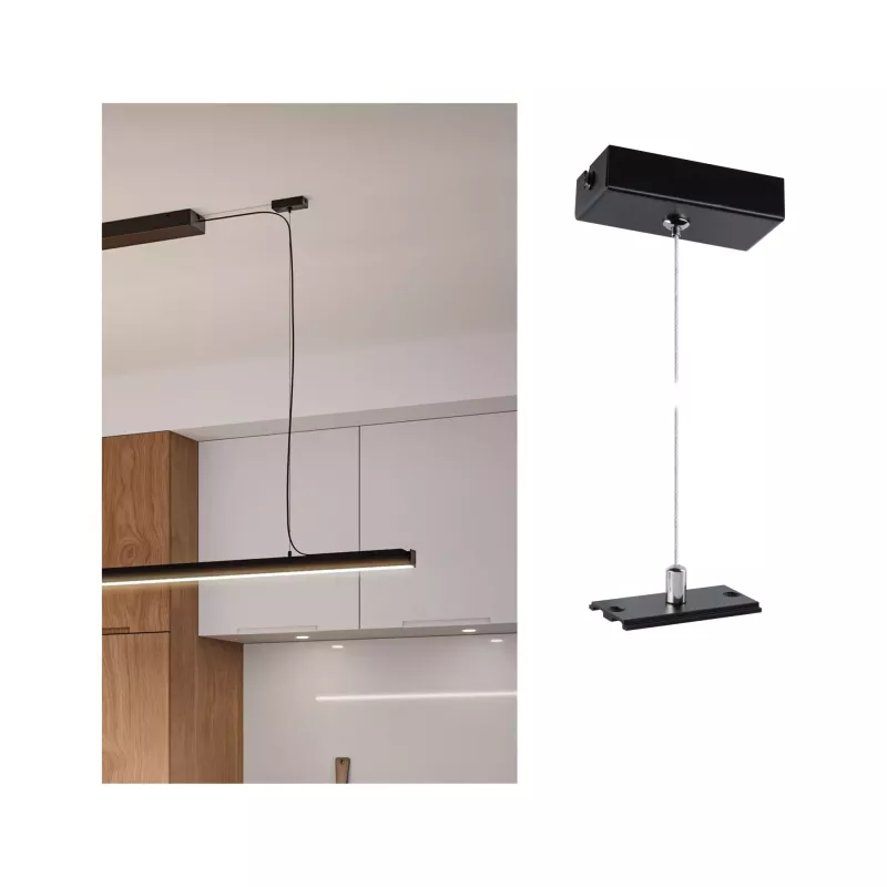 Sistema de suspensión de cables Linion Accessories, color negro, 40x1500 mm