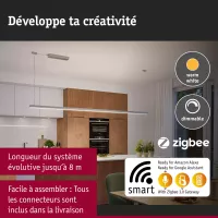 Linion Alimentation électrique Power Box Zigbee 230/24V max. 144W Chrome mat - système d'accrochage et décoration - détail 5
