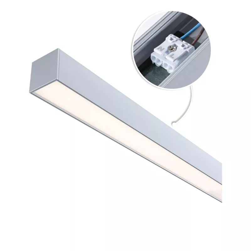 Fuente de alimentación Linion Power Channel 230/24V 17W, acabado cromado mate, 1 m