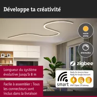 Fuente de alimentación Linion Power Channel Zigbee 230/24V 17W Cromo mate 1m - système d'accrochage et décoration - détail 9