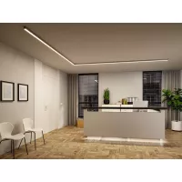 Canaleta de luz Linion de 0,5 m, 24 V, 8,5 W, 3000 K, acabado cromado mate. - système d'accrochage et décoration - détail 17