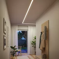 Canaleta de luz Linion de 1,5 m, 24 V, 25,5 W, 3000 K, acabado cromado mate. - système d'accrochage et décoration - détail 11