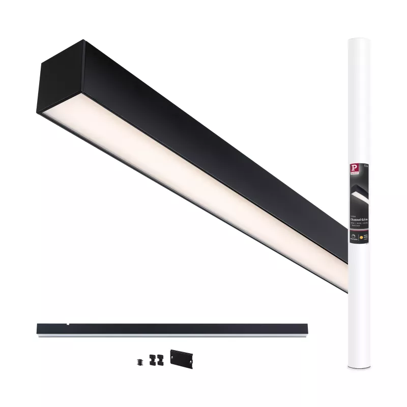 Canal de luz Linion de 1 m, 24 V, 17 W, 3000 K, color negro.