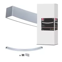 Linion Canal lumineux 90 ° 24V 13W 3000K Chrome mat - système d'accrochage et décoration - détail 14