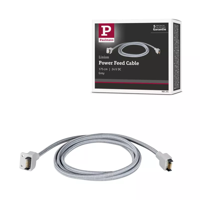 Cable de alimentación Linion gris de 1,75 m