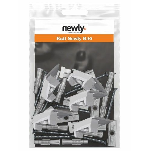 Pacco 5 clip per cornice R40 + Viti e tasselli Newly 2 - Cimaise Tableau 