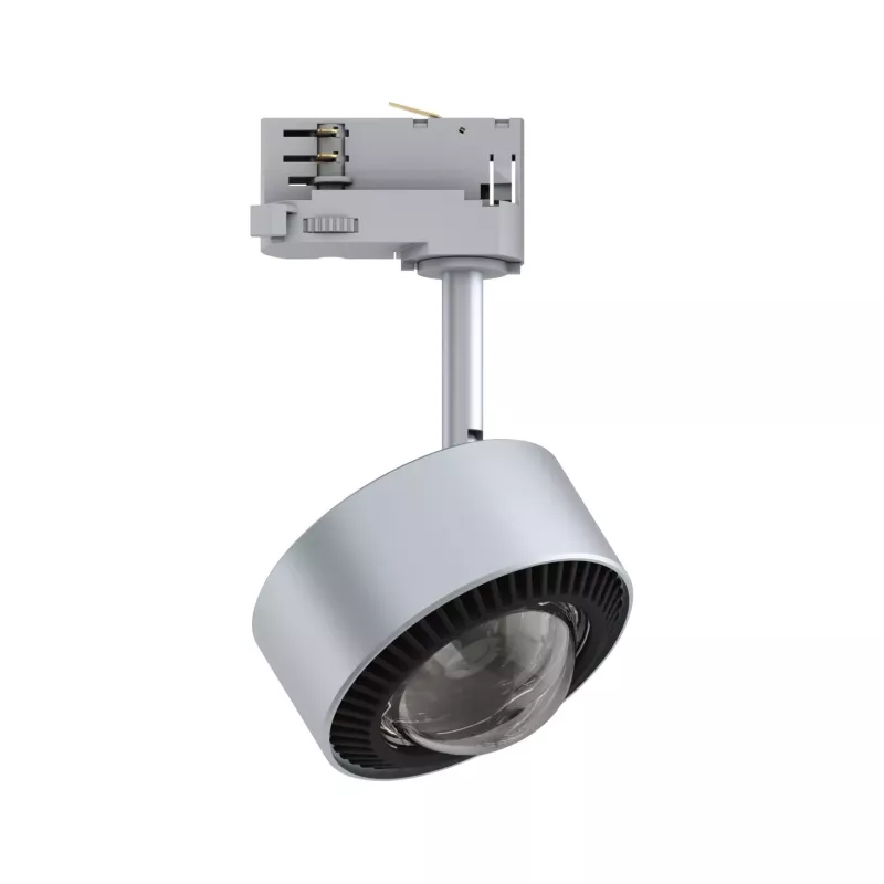 ProRail3 Aldan LED -Schienenleuchte, 539 lm, 8,5 W, 3000 K, dimmbar, 230 V, Silber/Schwarz