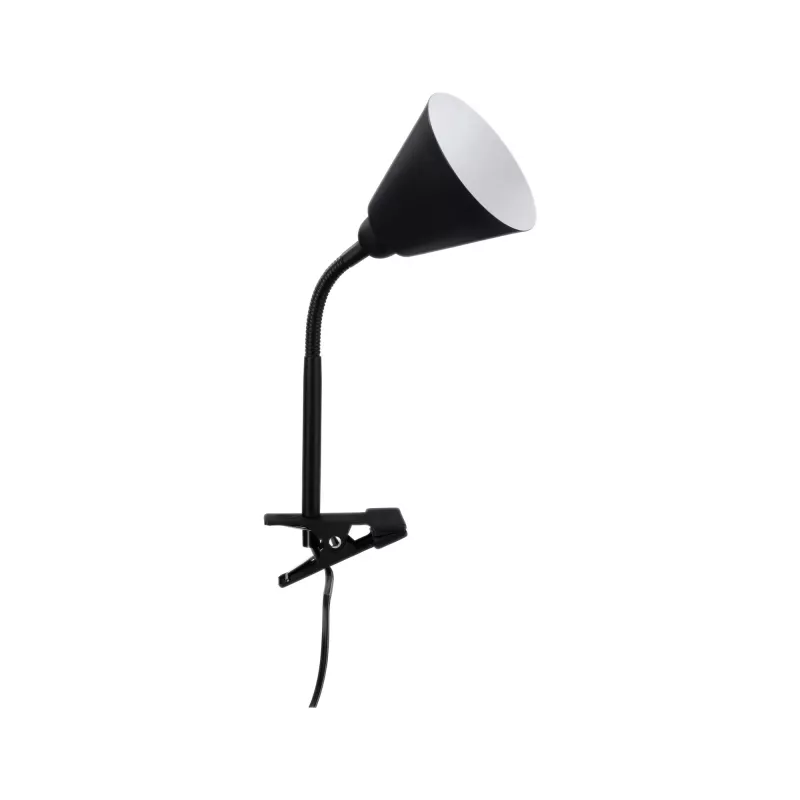 Pinza de contacto Vitis, interruptor de cable con brazo flexible, color negro, 230 V, casquillo E14 - système d'accrochage et décoration