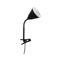 Spot clamp Vitis Flexible arm cord switch Black 230V E14 - système d'accrochage et décoration - détail 1