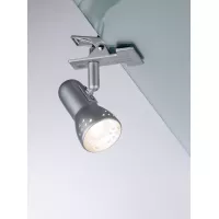 Spot à pince Gryps Acier brossé 230V E14 - système d'accrochage et décoration - détail 3