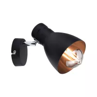 Spotlight Davy E27 230V max. 20W gradable Noir - système d'accrochage et décoration - détail 4